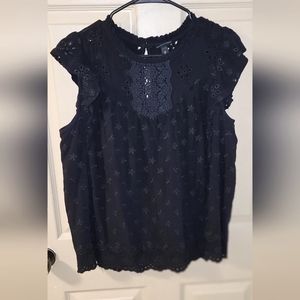 TORRID Eyelet Ruffle Sleeve Top